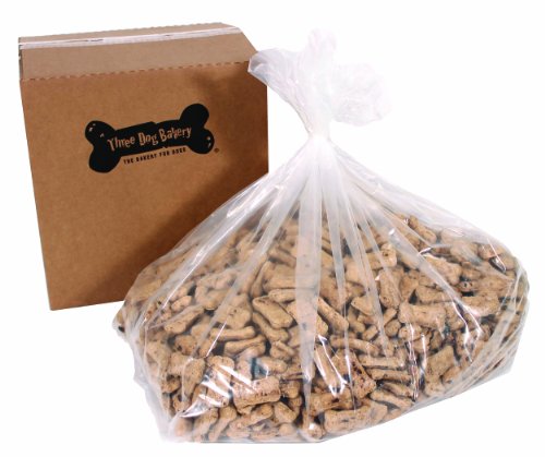 THREE DOG FOOD BAKERY 015104 Bagels Food for Pets, Mini, Carob Chip, 20-Pound