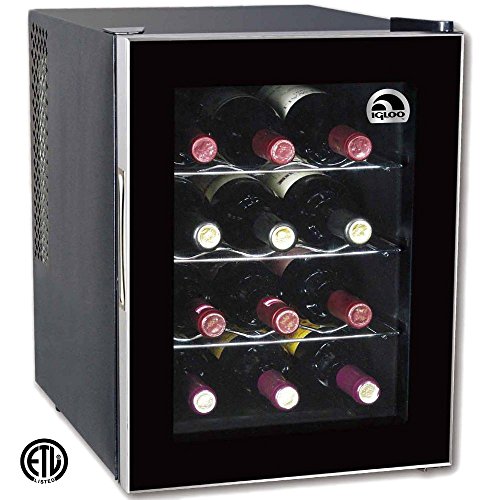 Curtis Igloo FRW1201 20.5 inch 12-Bottle Wine Cooler - Black