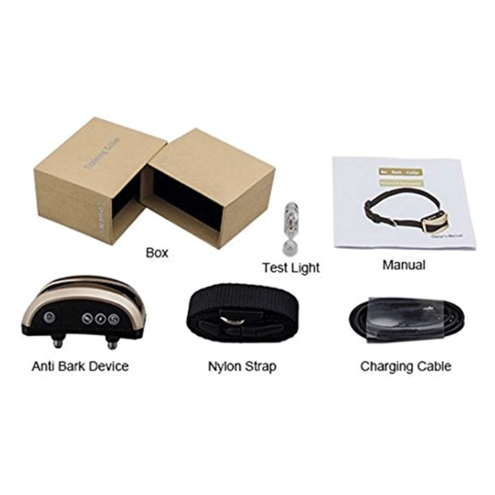 Anti Barking Dog Collar, Waterproof Rechargeable Electric Remote Control Dog Collar 4 Training Modes Anti-Barking Device Pet Supplies
