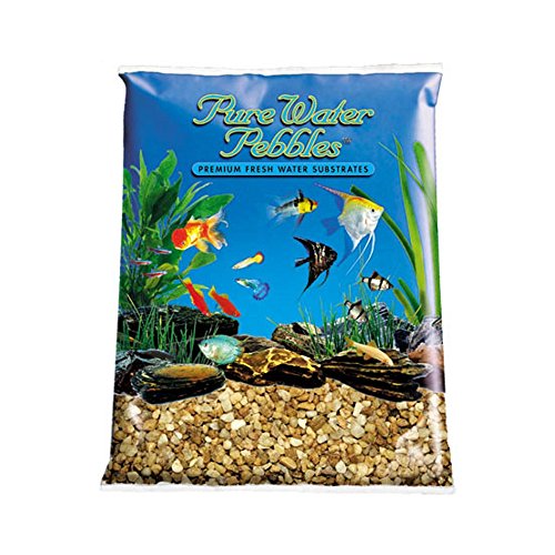 Importations mondiales aa3853 Pure cailloux d'eau de gravier d'aquarium naturel (cailloux de noisette, 25 lb x 2pc)