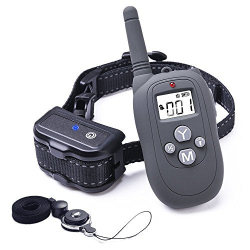 WOLFWILL P02 Dog Training Collar Press & Act Tech E-Collar Beep/Vibration/Shock/LED Light - LCD Screen, 980ft Range, Waterproof & Rechargeable