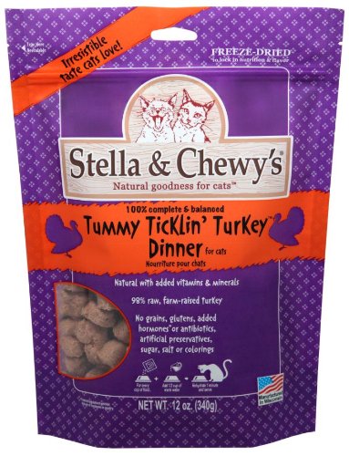 Stella & Chewy 0,8 oz Tummy Ticklin Turkey Cat Cat Freeze Dinner 24 Pack