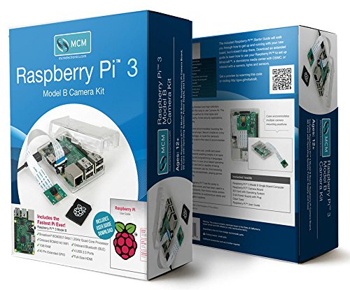 MCM Electronics Raspberry Pi 3 83-16566RK Model B Camera Kit, Camera Board, SD Card with OS, Power Supply and Case