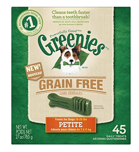 Greenies 10122361 Grain Free Dental Chews for Dogs 27OZ (45/Petite)