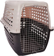 Petmate 41035 Compass Plastic Pets Kennel with Chrome Door, Metallic White/Black