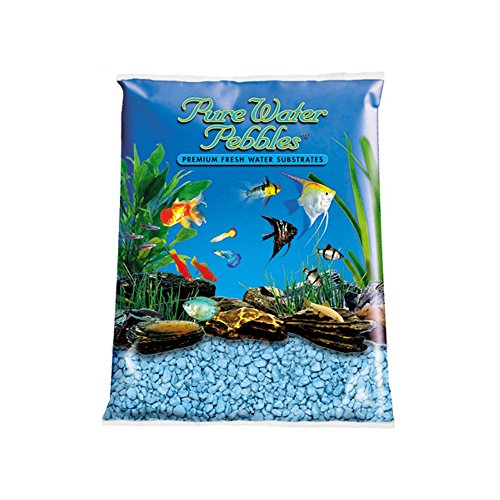 Importations mondiales AA3805 Pure Eau Pilos Aquarium Gravel 2pc (Bleu céleste, 25lbs)