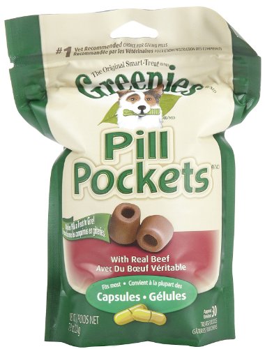 Greenies Pill Pockets dog treat Beef, 7.9 oz, for Capsules