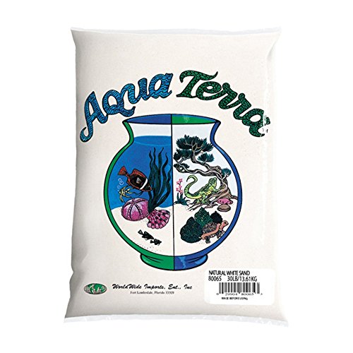 Importations mondiales AA3786 Aqua Terra Aquarium Sand 5 lb x 6pc (blanc naturel)