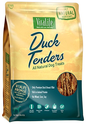 VitaLife Jerky Dog Treats - All Natural, Duck Tenders, 227 g