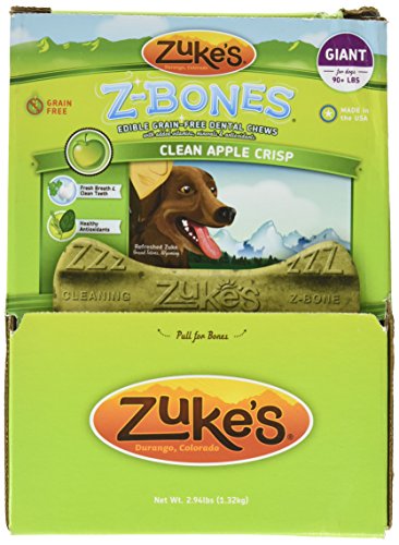 Zuke'S Performance Pet Nutrition 134096 12 Count Z-Bone Giant Apple Crisp Display Box, Large