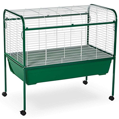 PET PET 520 Produits Jumbo Small Animal Cage avec support vert et blanc 40x22x37in