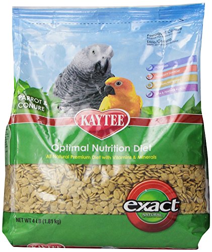 Kaytee 32351 Exact Natural Parrot and Conure Food 4LB
