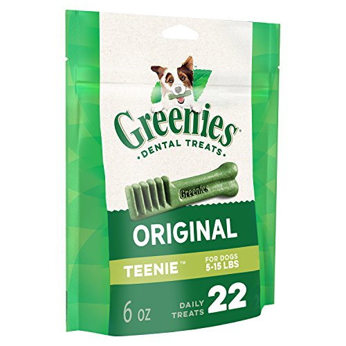 Greenies Dental Dog Treats, Taille des adolescents, saveur d'origine (22 friandises, 6 onces) Greenies Chien dentaire Chiens: pour les dents propres et les gencives saines.