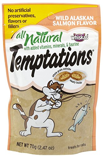 Whiskas Temptations Flavour Savory Salmon Treats pour chats (180g) - Grand sac