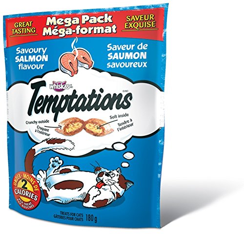 Whiskas 72301 Temptations Savoury Salmon Cat Treats 10/180 Gm