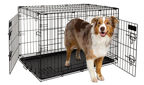 Petmate Training Retreat 2-Door Wire Kennel In Black For Dogs