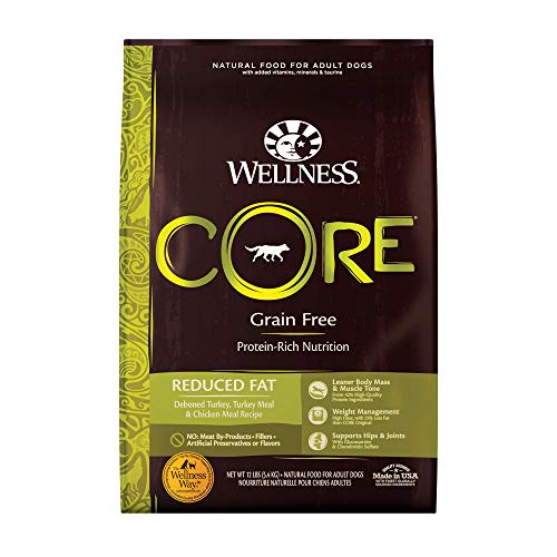 Wellness CORE Natural Reduced Fat Grain Free Dry Dog Food, Turkey & Chicken, 12-Pound Bag