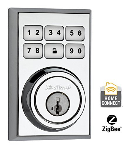 Kwikset Contemporary SmartCode 910 Deadbolt with Zigbee Technology, Compatible with Alexa via Samsung SmartThings and/or Wink