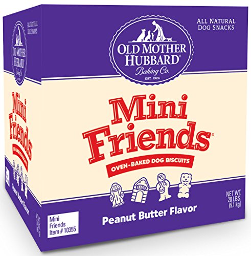 Old Mère Hubbard Crunchy Classic Natural Dog Treats fabriqués aux États-Unis uniquement, Mini Friends Small Biscuits, Boîte de 20 livres