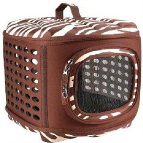 Petmate Curvations Luxury Pet Carrier, Small, Zebra
