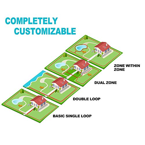 Aniluxe Customizable Radio Waterproof Dog Fence Electric Shock Collar Containment System