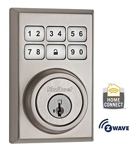 Kwikset Contemporary SmartCode 910 Deadbolt with Z-Wave Technology, Compatible with Alexa via Samsung SmartThings and/or Wink