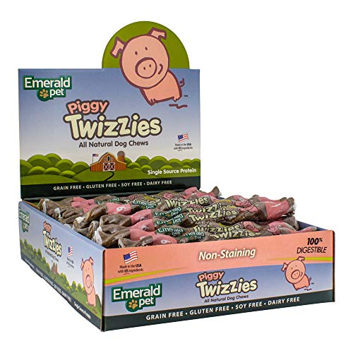 Smart N' Tasty Grain Free Pork Piggy Twizzies All Natural Chews, Pack Of 30
