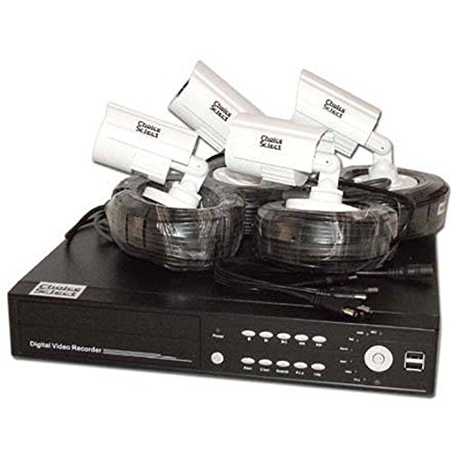 Choix SELECT CHO3026 Kit DVR à 4 canaux avec 4 caméras de sécurité 420TVL