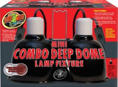 Zoo Med LF-19 Mini Combo Deep Dome Lamp Fixture