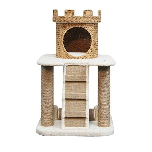 PetPals Group 49006 Condo With 2 Floors Castle Bed 39-Inch