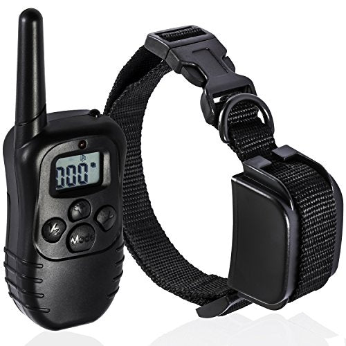 Oxgord Rechargeable Waterproof LCD 100LV Shock Remote Pet Bark Training Collar, 330 yd