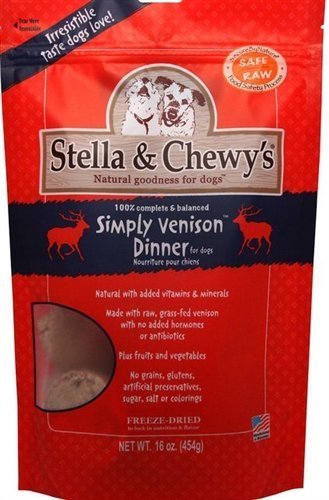 STELLA et Chewys Frozen Rabbit simplement Venison Dog Food 6lb