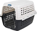 Petmate 41033 Compass Plastic Pets Kennel with Chrome Door, Metallic White/Black