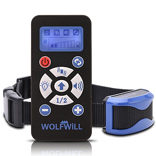 Collier anti-aboiement et de dressage comptrole une distance couler chien