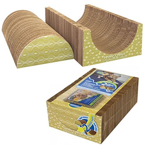 Ourpets 1050011686 Cosmic Deluxe Half Pipe Cat Scratcher 2pc