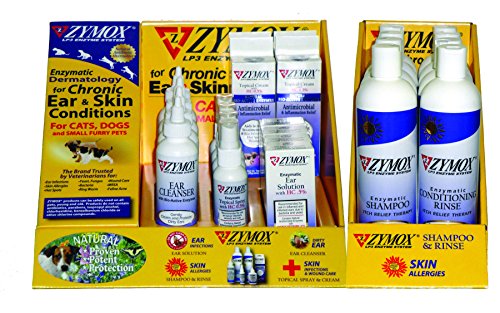 Zymox RZCDSC Counter Display with Shampoo & Rinse Sidecar - 4 ea. of 6 products