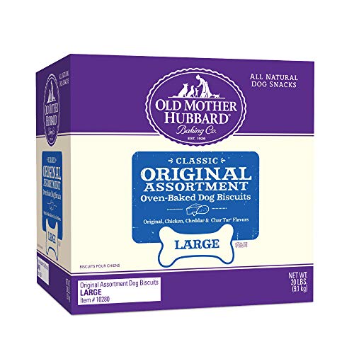Old Mère Hubbard Crunchy Classic Natural Dog Treats fabriqués aux États-Unis uniquement, P-Nuttier Grands biscuits, boîte de 20 livres