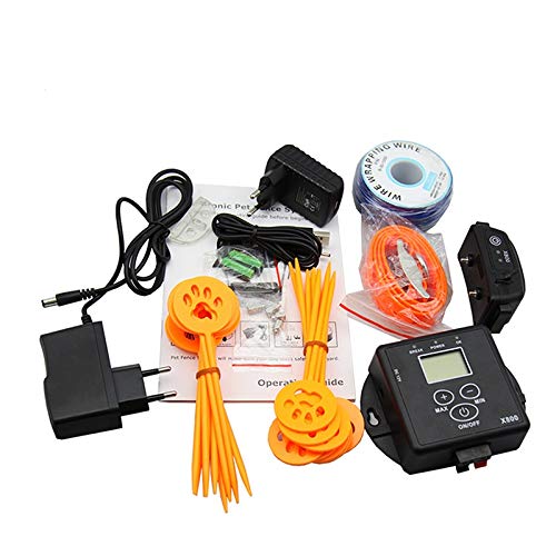 Aniluxe 500m extérieur rechargeable clôture de chien électrique souterraine pour les gros chiens