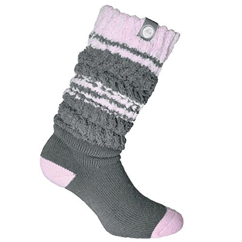 Pilote&Filles Fold over sock (Charcoal-Pink)