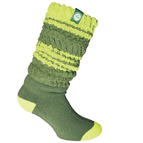 Pilote&Filles Fold over sock (Khaki-Lime)