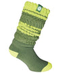 Pilote&Filles Fold over sock (Khaki-Lime)