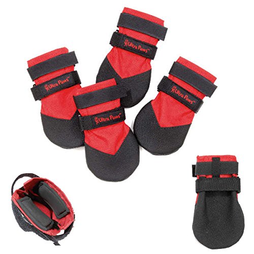 Ultra Paws Bottes rouges durables pour chiens