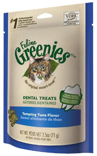 FELINE GREENIES Cat Dental Treat Tuna Flavor