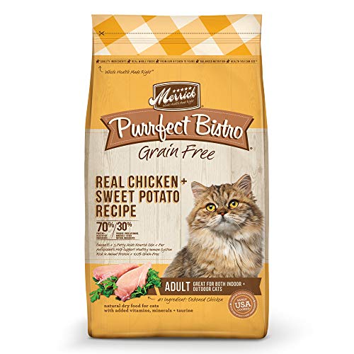 Merrick Purrfect Bistro Grain Free Real Chicken Adult Dry Cat Food, 12 lbs.