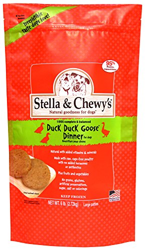 Stella & Chewy's 45798 Frozen Duck, Duck, Goose Dinner Food 6lb (4)