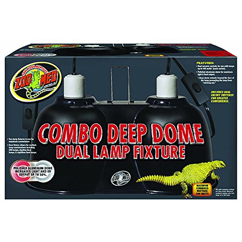Zoo Med LF-25 Combo Deep Dome Dual Lamp Fixture
