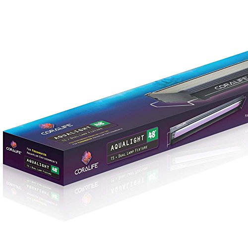 Coralife 05620 Aqualight Freshwater T5 Dual Lamp Fixture (48inch(56W))