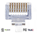 Platinum Tools 100010C EZ-RJ45 CAT6 Connectors Clamshell, 50-Pieces