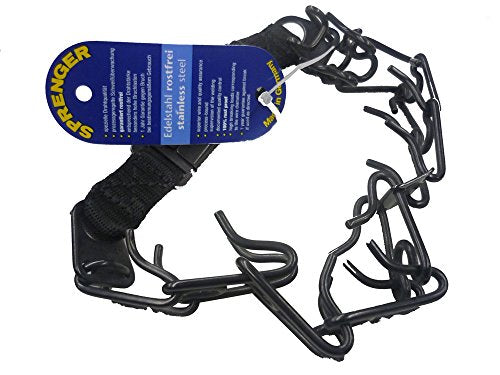 Herman Sprenger 50007-010-57 UltraPlus Train Collar SS Blk With Clasp