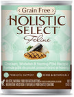 Holistic Select 47170 Grain Free Chicken,Whitefish and Herring Pate Food For Cat (12/13OZ)